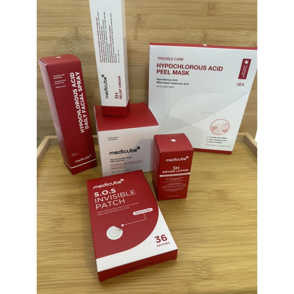 Medicube Ghost My Stressed Skin Set Complete Acne Prone Hypochlorous Succinic